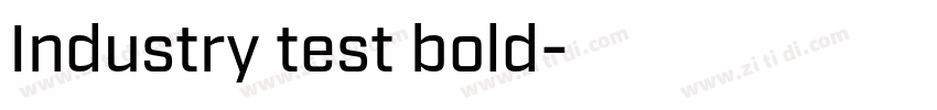 Industry test bold字体转换